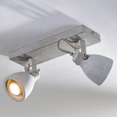 Двухламповый светодиодный прожектор Кадига из бетона, GU10 цена и информация | Потолочные светильники | pigu.lt