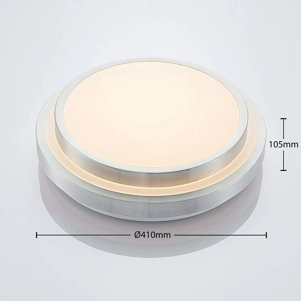 Lindby Naima LED aliuminio lubinis šviestuvas, apvalus, 41 cm kaina ir informacija | Lubiniai šviestuvai | pigu.lt