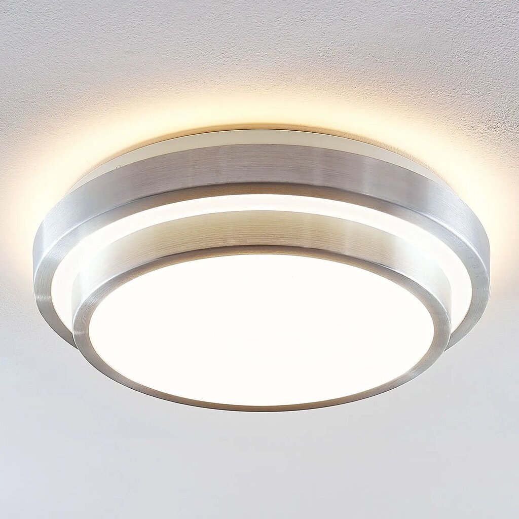 Lindby Naima LED aliuminio lubinis šviestuvas, apvalus, 41 cm kaina ir informacija | Lubiniai šviestuvai | pigu.lt