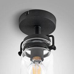 Потолочный светильник Lindby Vintus, черный цена и информация | Потолочные светильники | pigu.lt