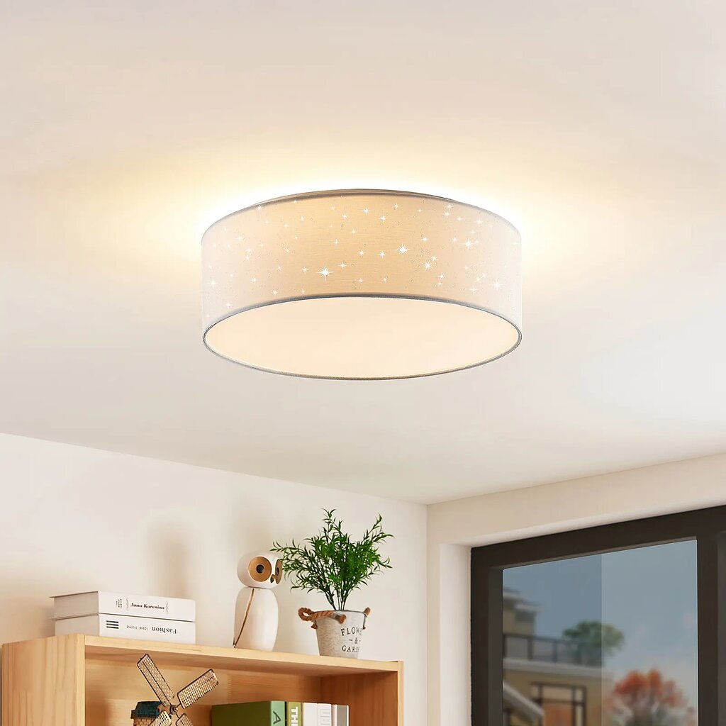 Lindby Ellamina LED lubinis šviestuvas, 40 cm, baltas kaina ir informacija | Lubiniai šviestuvai | pigu.lt