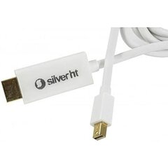 Silver Ht Mini Display Port HDMI Adapteris HT 93018 1,8 m kaina ir informacija | Kabeliai ir laidai | pigu.lt