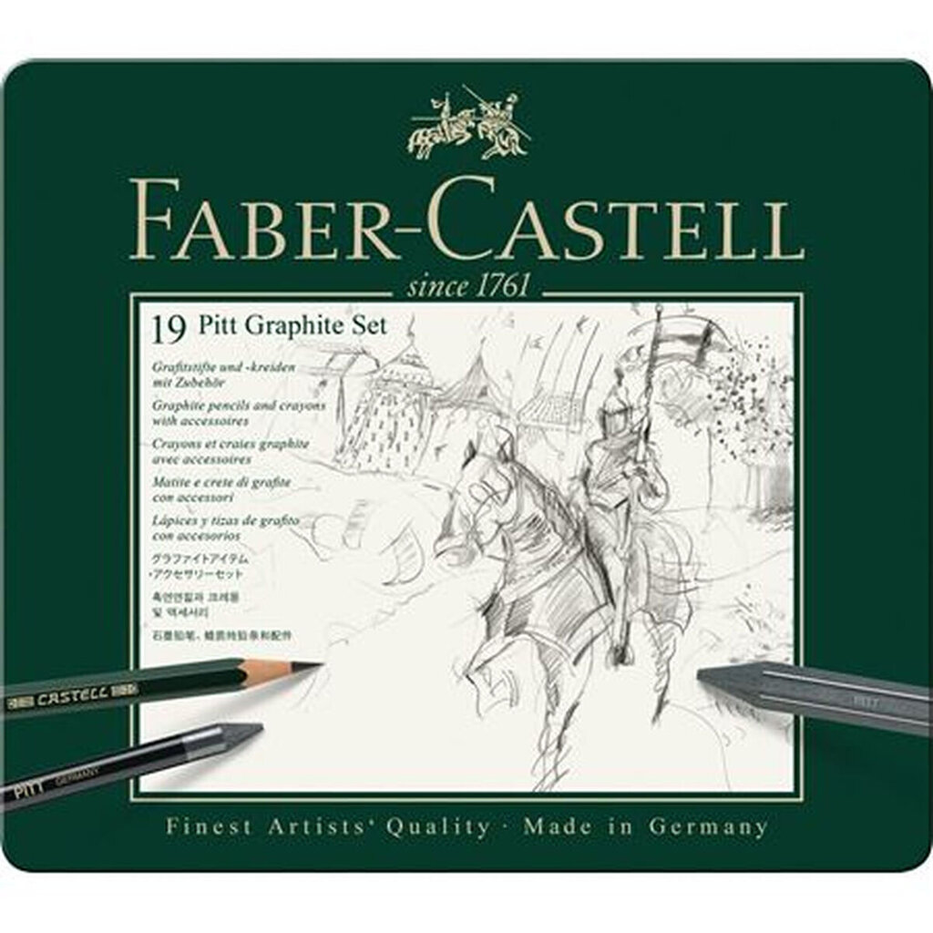 Pieštukų rinkinys Faber-Castell Pitt 112973 grafitas (19 vnt.) цена и информация | Piešimo, tapybos, lipdymo reikmenys | pigu.lt