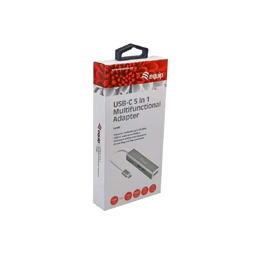 Adapteris Equip 133480, HDMI, USB-C kaina ir informacija | Adapteriai, USB šakotuvai | pigu.lt