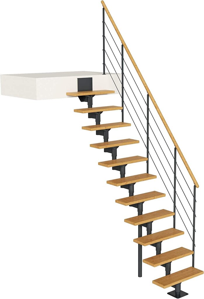 Moduliniai laiptai BOSTON DOLLE Antracite. 228-300 cm.Aukštis rinkinys: 228-300 cm. kaina ir informacija | Laiptai | pigu.lt