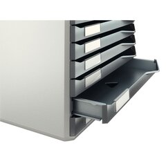 Модульный шкаф для хранения документов Leitz с 10 ящиками, серый цена и информация | Kanceliarinės prekės | pigu.lt