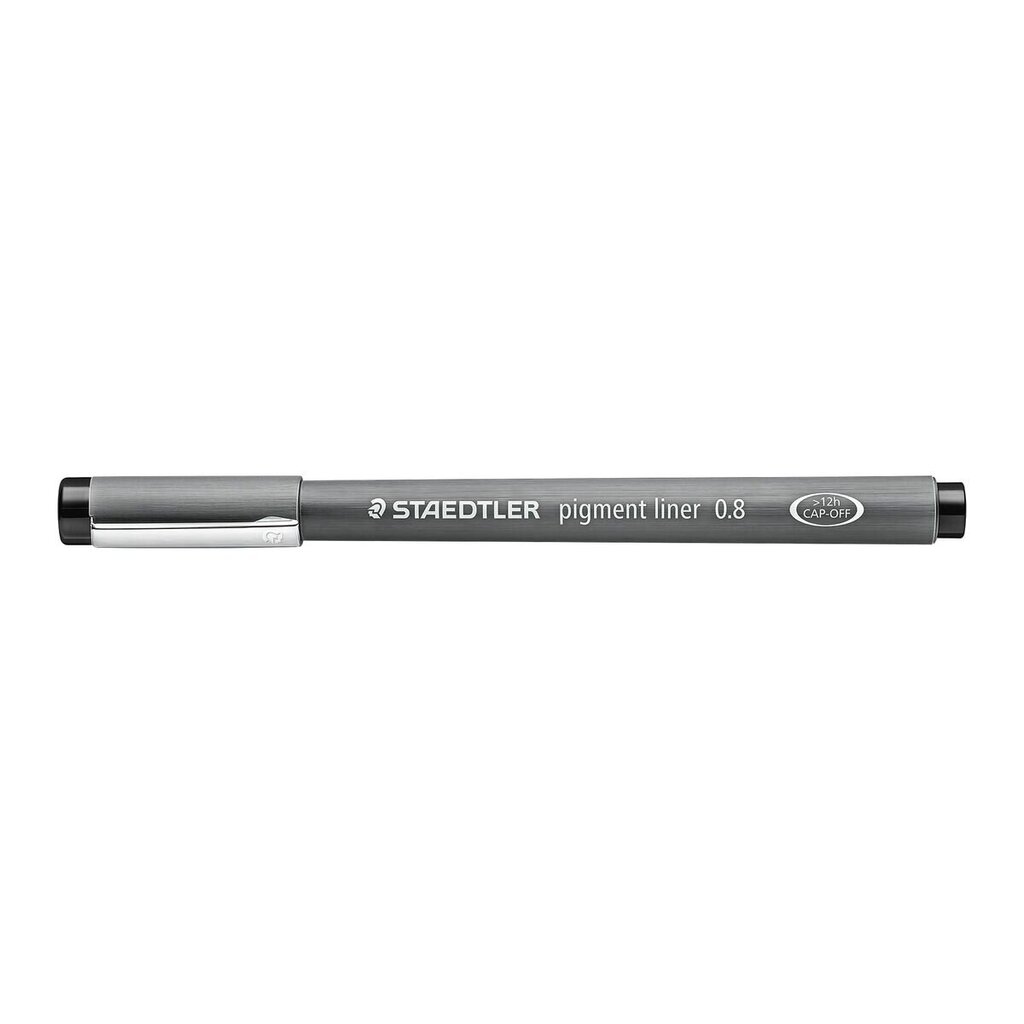 Žymeklis Staedtler Pigment Liner 308 Juodas 10 vnt. 0,8 mm kaina ir informacija | Rašymo priemonės | pigu.lt