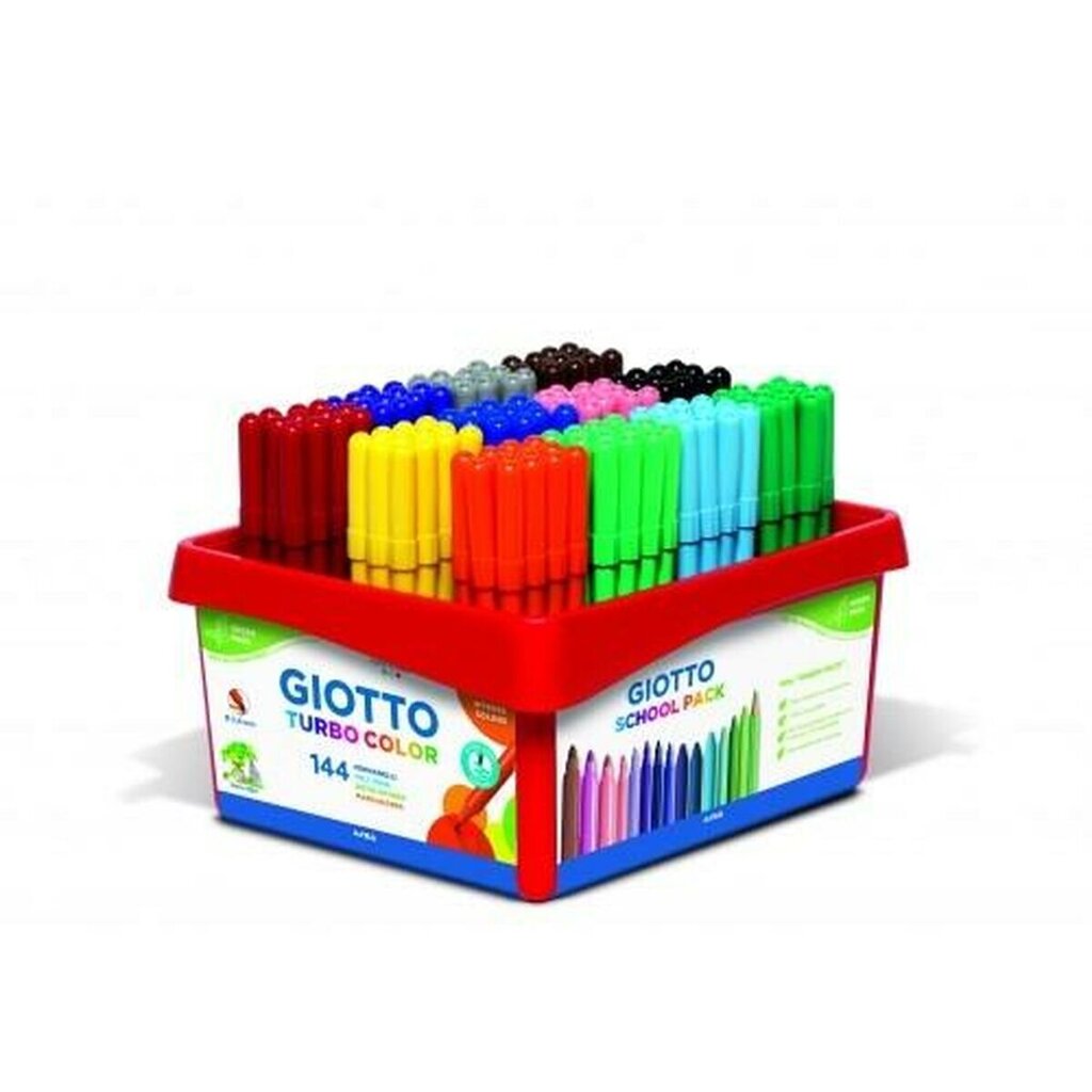 Žymekliai Giotto Turbo Color Schoolpack 144 vnt цена и информация | Piešimo, tapybos, lipdymo reikmenys | pigu.lt