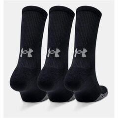 Носки Heatgear Crew Under Armour 1346751-001 3 пар Чёрный 47-50 цена и информация | Мужские носки | pigu.lt