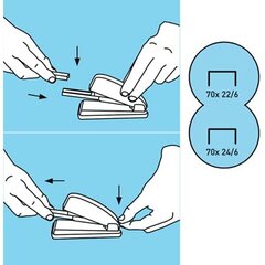 Стэплер Petrus 226, синий цена и информация | Канцелярские товары | pigu.lt