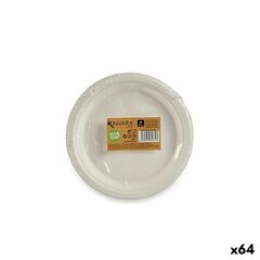 Набор посуды Компостируемый Белый 64 штук цена и информация | Праздничная одноразовая посуда | pigu.lt