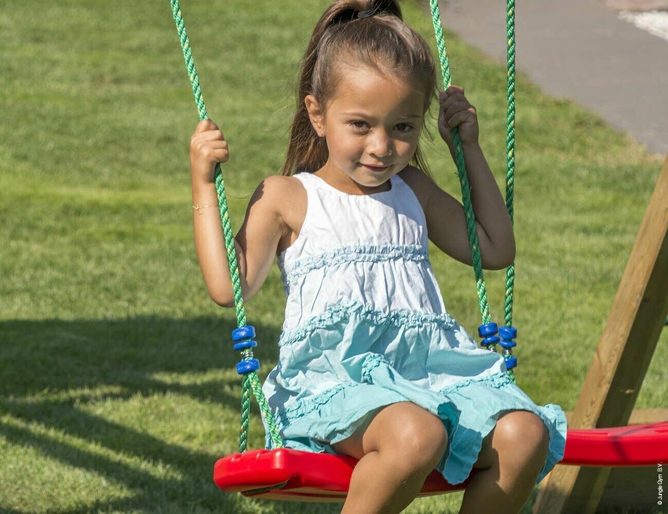 Vaikų žaidimo aikštelė Jungle Gym Hut 1-Swing, žalia kaina ir informacija | Vaikiški lauko baldai | pigu.lt