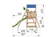 Vaikų žaidimo aikštelė Jungle Gym Hut 1-Swing, žalia цена и информация | Vaikiški lauko baldai | pigu.lt