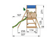 Vaikų žaidimo aikštelė Jungle Gym Hut 2-Swing, žalia kaina ir informacija | Vaikiški lauko baldai | pigu.lt