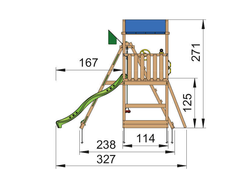 Žaidimo aikštelė Jungle Gym Hut 1-Climb kaina ir informacija | Vaikų žaidimų nameliai | pigu.lt