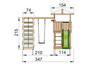 Žaidimo aikštelė Jungle Gym Hut 1-Climb kaina ir informacija | Vaikų žaidimų nameliai | pigu.lt