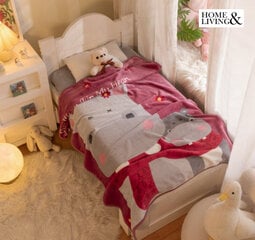 Vaikiška antklodė Home&Living, rožinis, 100x140 cm kaina ir informacija | Lovatiesės ir pledai | pigu.lt