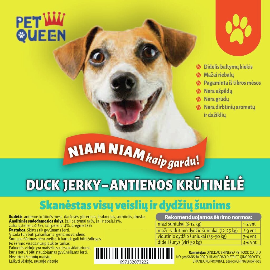 Duck Jerky Niam Niam antienos krūtinėlė, 1 kg kaina ir informacija | Skanėstai šunims | pigu.lt