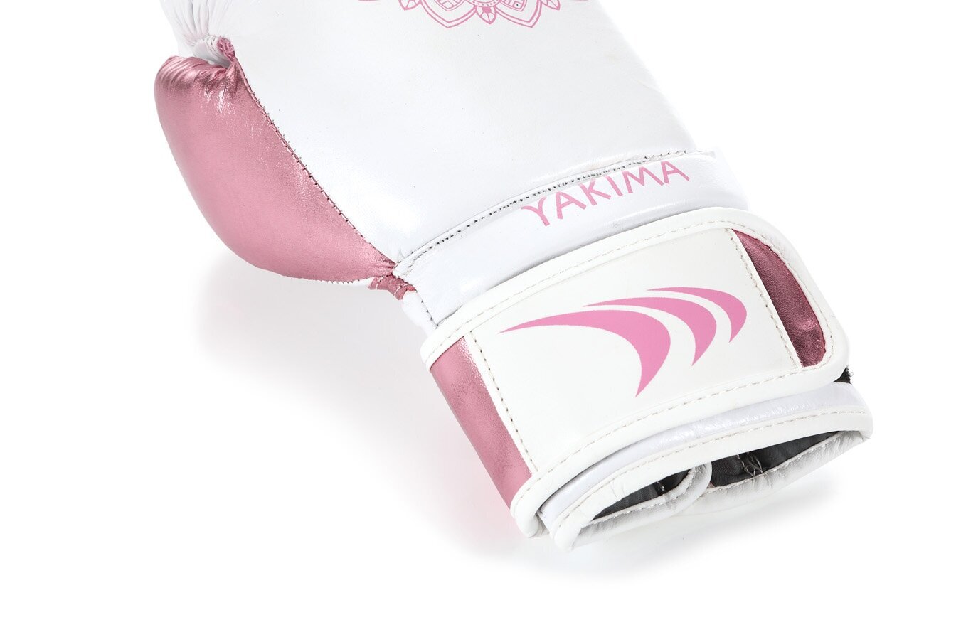 Bokso pirštinės moterims YakimaSport Mandala, 6 oz, rožinės, baltos цена и информация | Kovos menai | pigu.lt