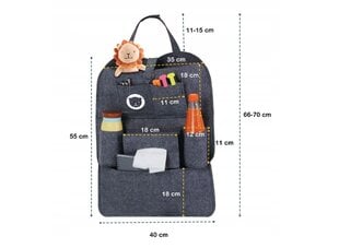Automobilio sėdynės krepšys Lionelo, pilkas kaina ir informacija | Autokėdučių priedai | pigu.lt