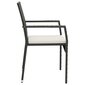 Sodo kėdės vidaXL, 2vnt., juodos kaina ir informacija | Lauko kėdės, foteliai, pufai | pigu.lt
