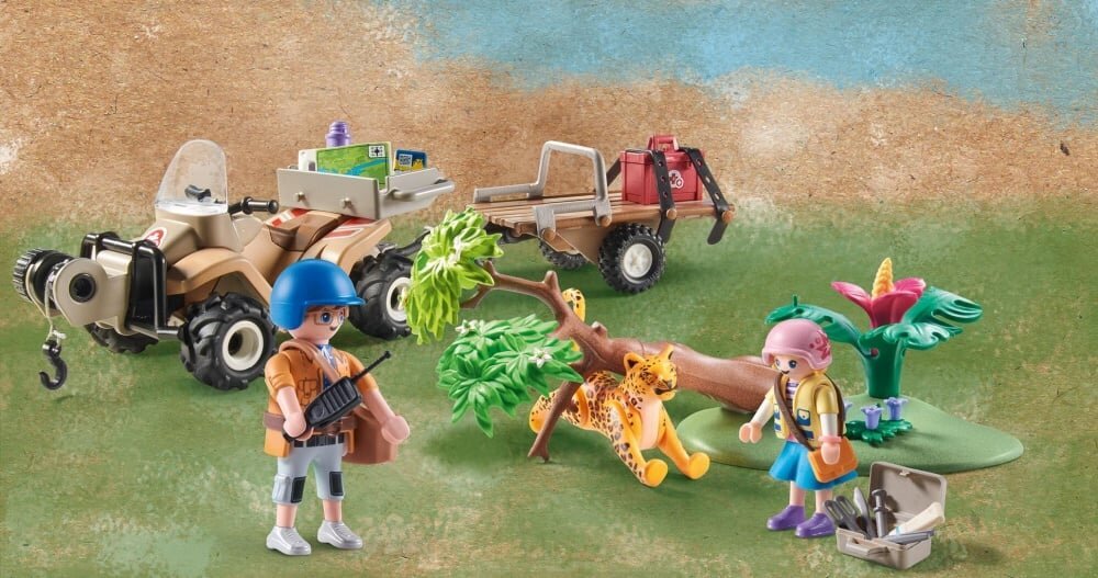 71011 PLAYMOBIL® Wiltopia, Gyvūnų gelbėjimo keturratis kaina ir informacija | Konstruktoriai ir kaladėlės | pigu.lt