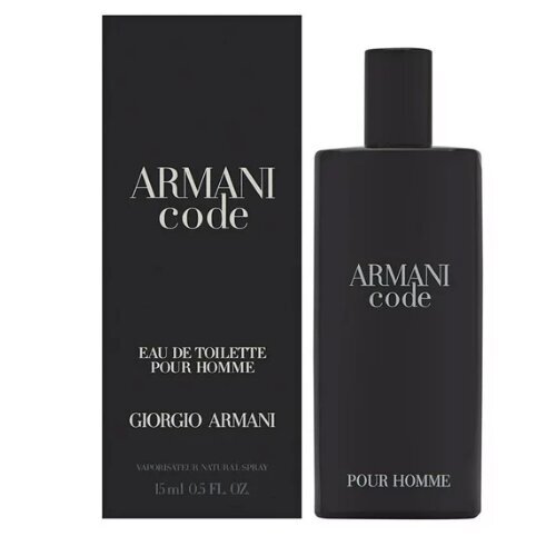 Tualetinis vanduo Giorgio Armani Code EDT vyrams, 15 ml kaina ir informacija | Kvepalai vyrams | pigu.lt