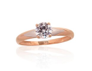 Золотое кольцо  2.25 гр,размер: 18.0, 585° цена и информация | Кольцо | pigu.lt