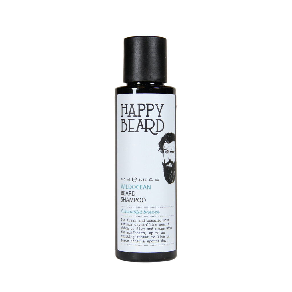 Barzdos šampūnas Happy Beard Wildocean Beard Shampoo, 100 ml цена и информация | Skutimosi priemonės ir kosmetika | pigu.lt