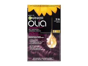 Aliejaus pagrindo ilgalaikiai plaukų dažai be amoniako, Garnier Olia 3.16 Deep Violet цена и информация | Краска для волос | pigu.lt