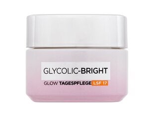 Šviesinantis dieninis kremas L'Oréal Paris Glycolic-Bright Glowing Cream Day, 50 ml kaina ir informacija | Veido kremai | pigu.lt