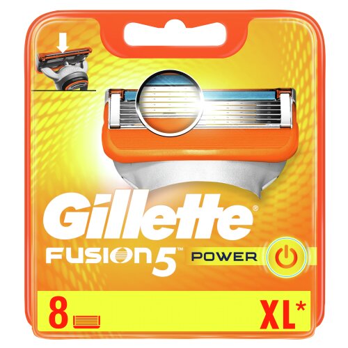 Skustuvo galvutės Gillette Fusion Power, 8 vnt. цена и информация | Skutimosi priemonės ir kosmetika | pigu.lt