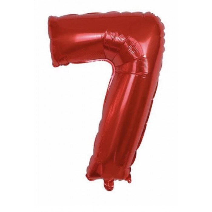 Folinis balionas-skaičius 7, raudonas, 82cm kaina ir informacija | Balionai | pigu.lt