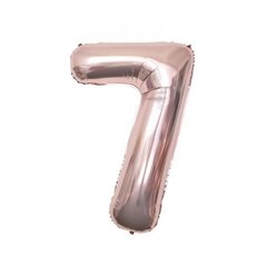 Folinis balionas-skaičius 7, rožinis, 82cm kaina ir informacija | Balionai | pigu.lt