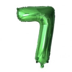 Folinis balionas-skaičius 7, žalias, 82cm цена и информация | Шарики | pigu.lt