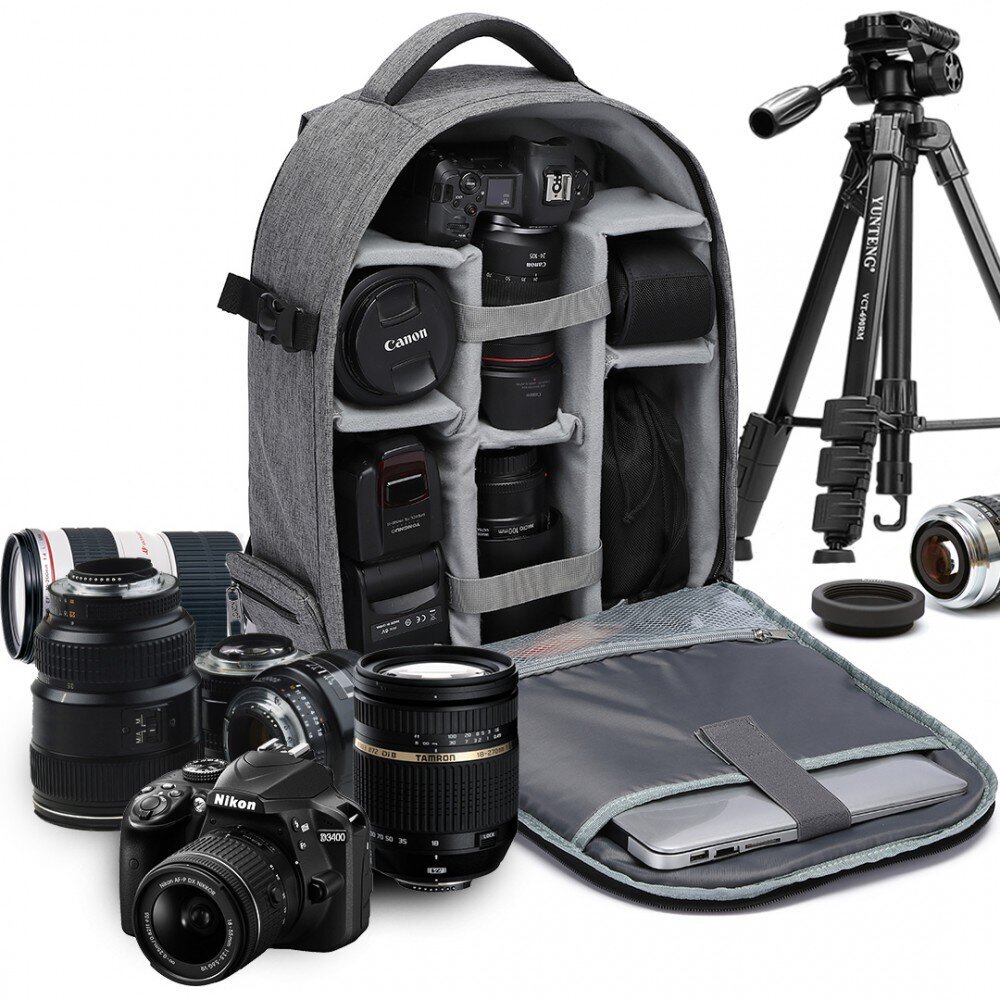 Fotoaparato kuprinė Cleo Grey, pilka kaina ir informacija | Dėklai, krepšiai fotoaparatams ir objektyvams | pigu.lt