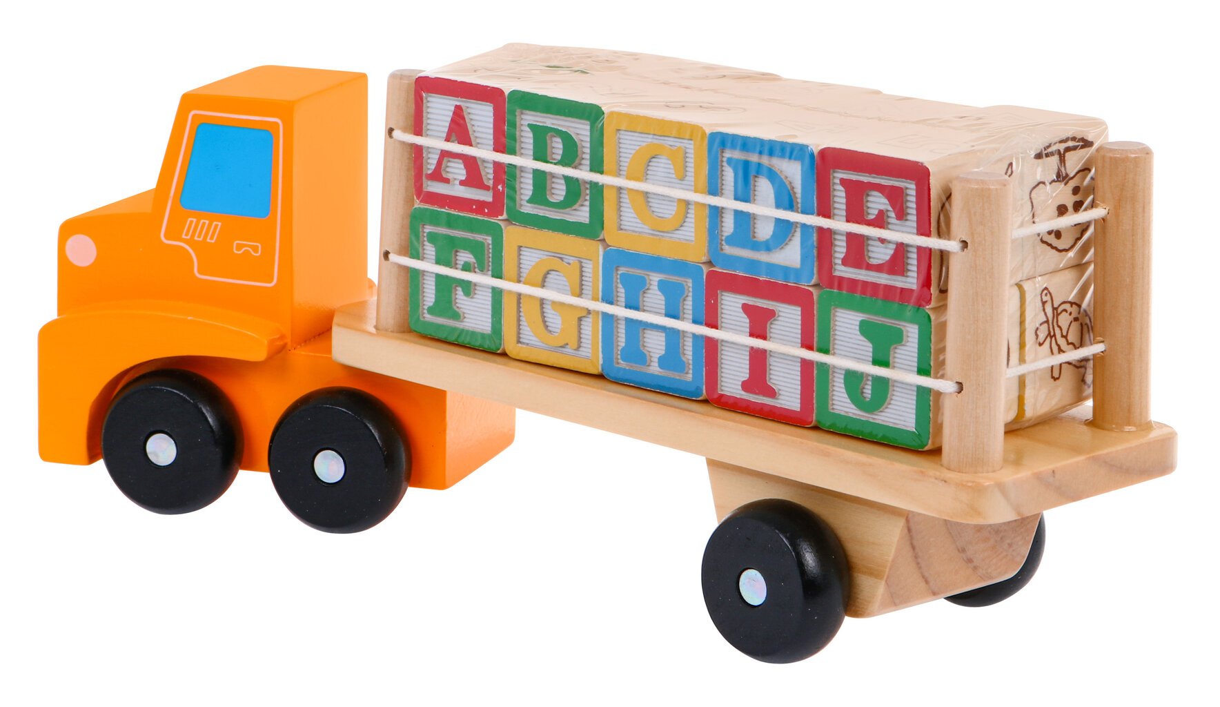 Medinis sunkvežimis su kaladėlėmis цена и информация | Žaislai kūdikiams | pigu.lt