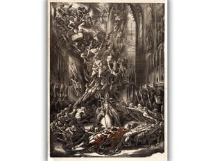 Reprodukcija Šėtonas su Savo Demonais Gotikinėje Katedroje (1829) (Louis Boulanger), 60x50 cm kaina ir informacija | Reprodukcijos, paveikslai | pigu.lt
