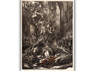 Reprodukcija Šėtonas su Savo Demonais Gotikinėje Katedroje (1829) (Louis Boulanger), 80x65 cm kaina ir informacija | Reprodukcijos, paveikslai | pigu.lt