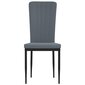 Valgomojo kėdės vidaXL, 4vnt., tamsiai pilkos kaina ir informacija | Virtuvės ir valgomojo kėdės | pigu.lt