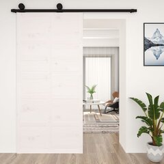 Tvarto durys, baltos, 100x1,8x214cm, pušies medienos masyvas kaina ir informacija | Vidaus durys | pigu.lt