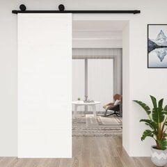 Tvarto durys, baltos, 80x1,8x214cm, pušies medienos masyvas kaina ir informacija | Vidaus durys | pigu.lt