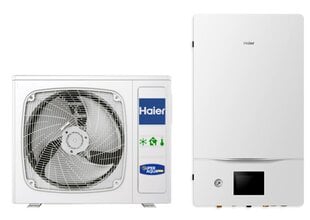 Тепловой насос Haier SUPER AQUA Split 10 кВт воздух-вода AW102SNCHA / HU102WAMNA цена и информация | Отопительные котлы и аккумуляторные баки | pigu.lt