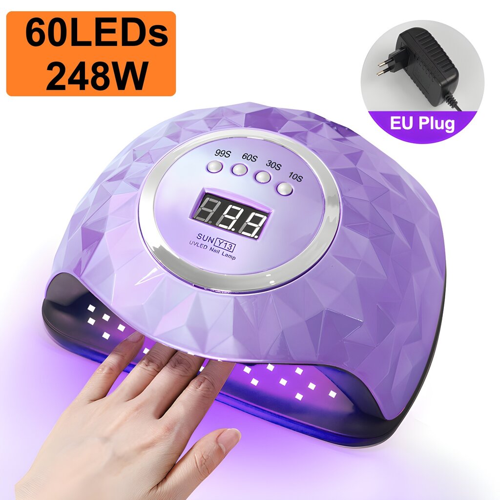 2in1 UV/LED lempa LIVMAN SUN Y13, 248W kaina ir informacija | Manikiūro, pedikiūro aparatai | pigu.lt