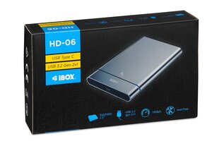 Корпус iBox HD-06 для 2,5-дюймового жесткого диска цена и информация | Чехлы для внешних жестких дисков | pigu.lt