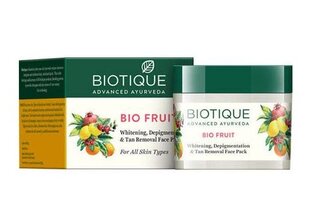 Skaistinanti veido kaukė Bio Fruit Biotique, 75g kaina ir informacija | Veido kaukės, paakių kaukės | pigu.lt