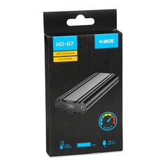 Корпус iBox HD-07 M.2 NVMe SSD Черный цена и информация | Чехлы для внешних жестких дисков | pigu.lt