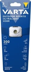 Аккумуляторный налобный фонарь Varta Outdoor Sports Ultralight H30R цена и информация | Фонарики, прожекторы | pigu.lt