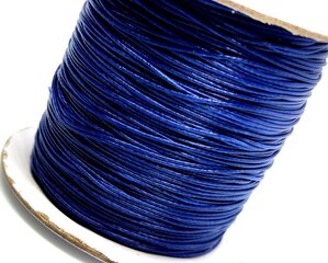 Vaškuota virvelė, 0,5mm., mėlyna, 5 m kaina ir informacija | Papuošalų gamybai, vėrimui | pigu.lt