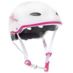 Шлем Raven White Pink, S, 54-56 см цена и информация | Шлемы | pigu.lt